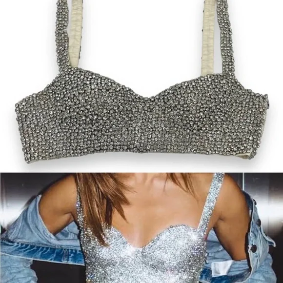 Moschino H&M Rhinestone top - Picture 1 of 6